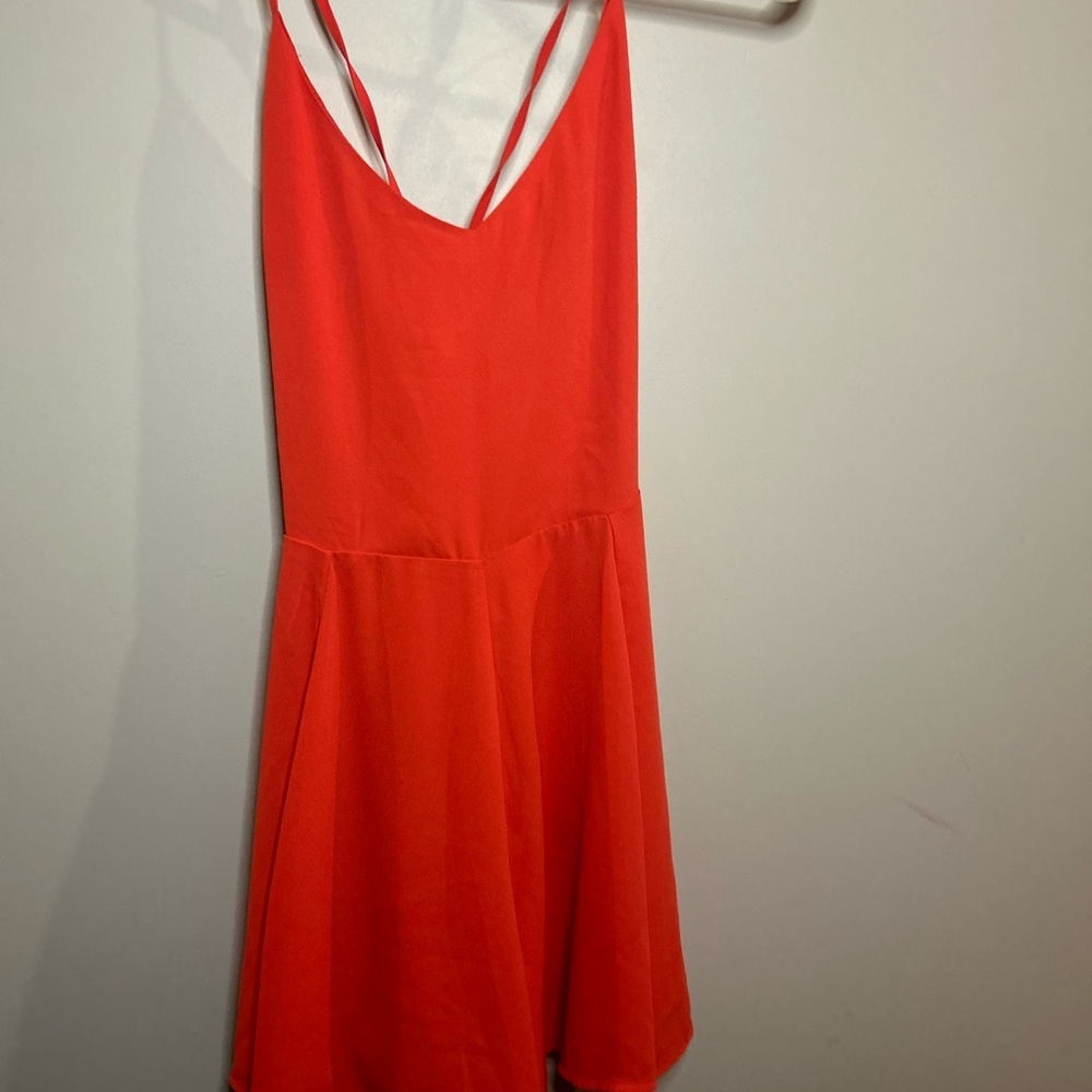 Express Coral Strappy Dress